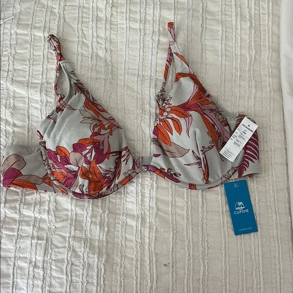 NWT Cupshe Tropical Print Bikini Set - Picture 3 of 8